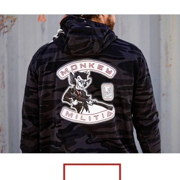 CAMO MONKEY burnside hoodie - Picture 1 of 9